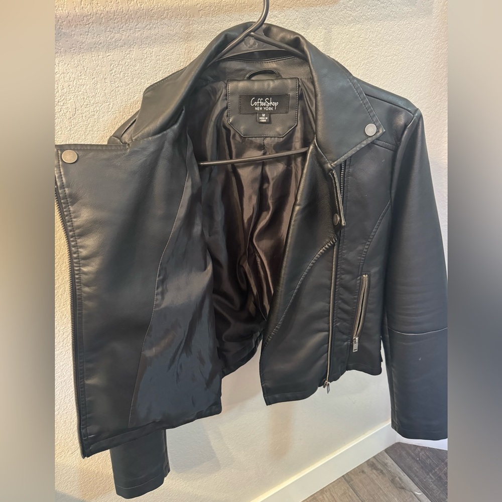 Faux Leather Jacket!! NEW